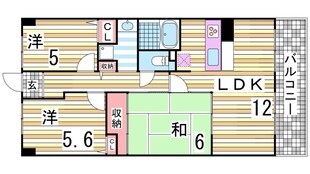 パレ檜の物件間取画像